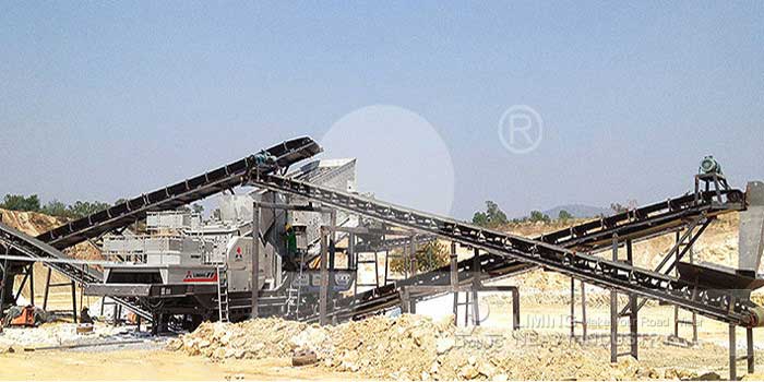 400tph gypsum mobile crushing plant in Thailand