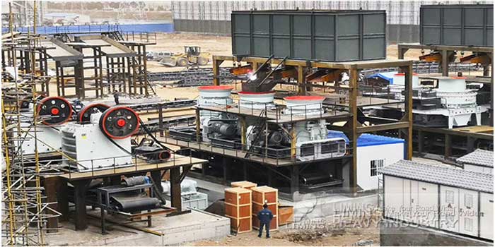 600tph river stone sand making production line in China