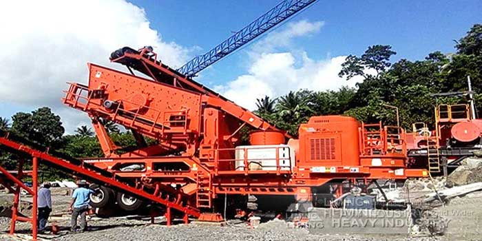 100tph volcanic rock mobile crushing line in Philippines